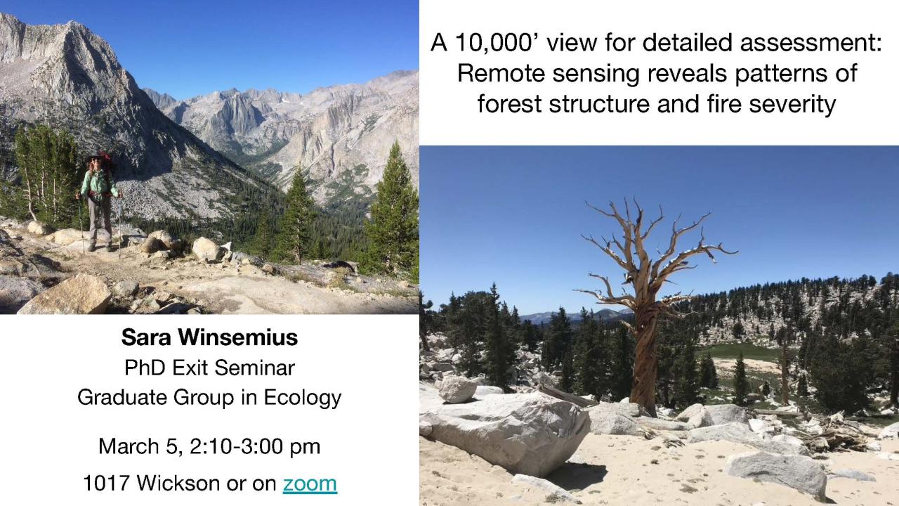 Two photos of mountainous landscapes and seminar details below.